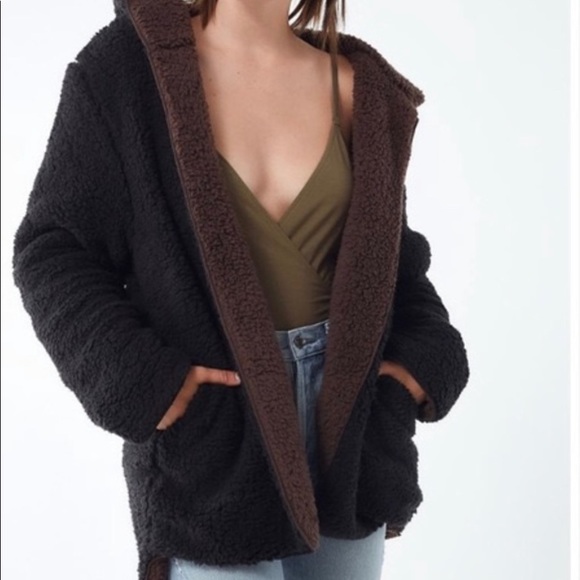 Urban Outfitters Tops - Urban Outfitters Oversized Teddy Bear Cardigan Jacket. Size XS/S.